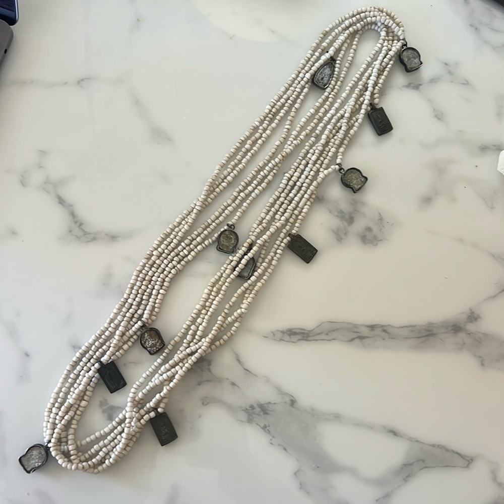 Antique Beaded Necklaces w/ charms from India